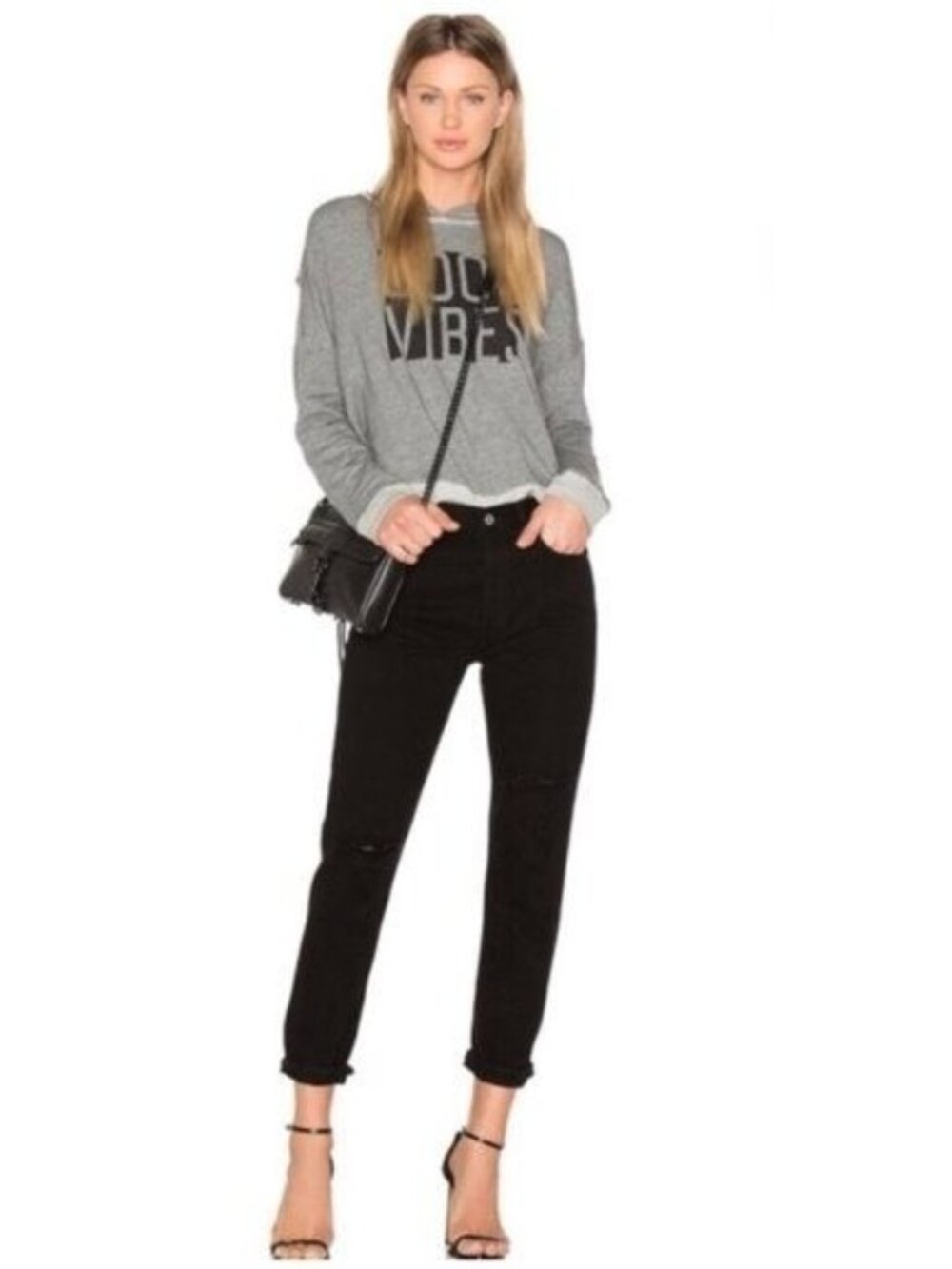 🛍 Agolde Jamie High Rise Classic Jeans in Coal Black Button Fly Distressed